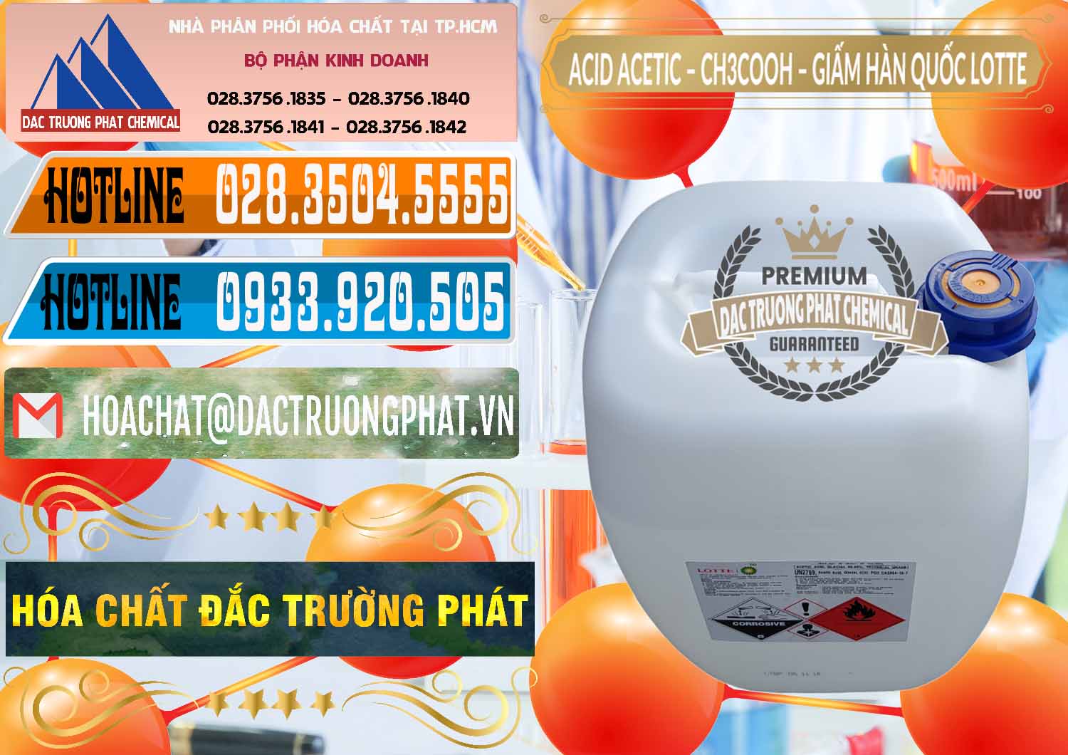 Nhà nhập khẩu ( bán ) Acetic Acid – Axit Acetic Hàn Quốc Lotte Korea - 0002 - Chuyên phân phối ( bán ) hóa chất tại TP.HCM - stmp.net