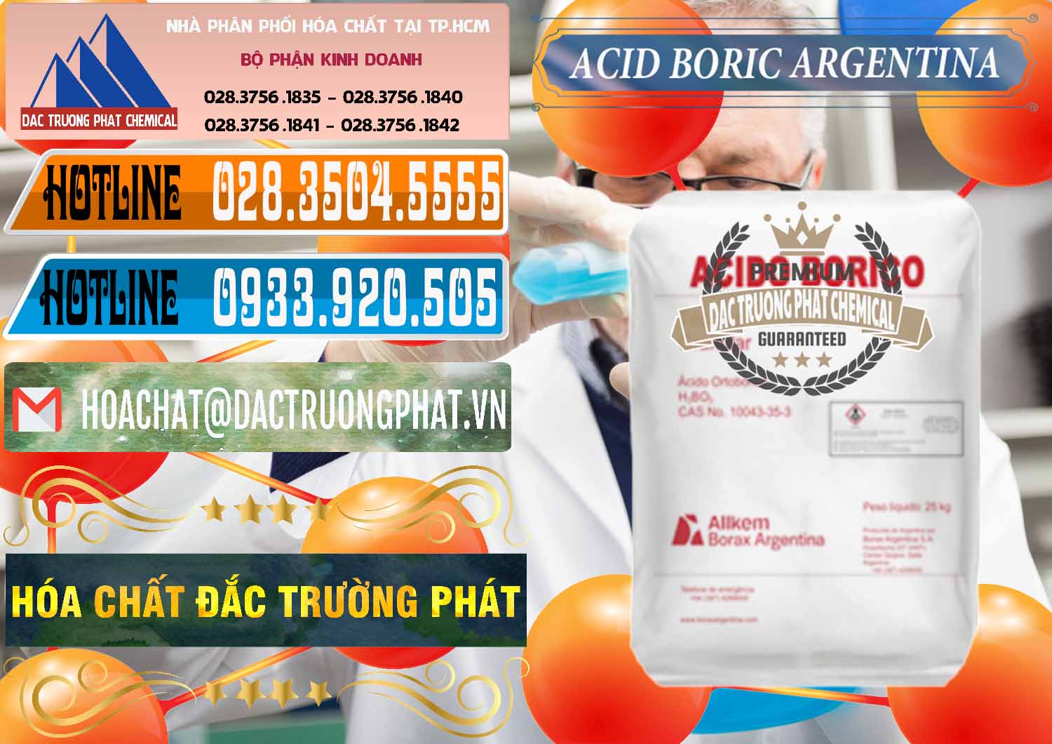 Nơi chuyên nhập khẩu - bán Acid Boric – Axit Boric H3BO3 99% Allkem Argentina - 0448 - Chuyên cung cấp và phân phối hóa chất tại TP.HCM - stmp.net