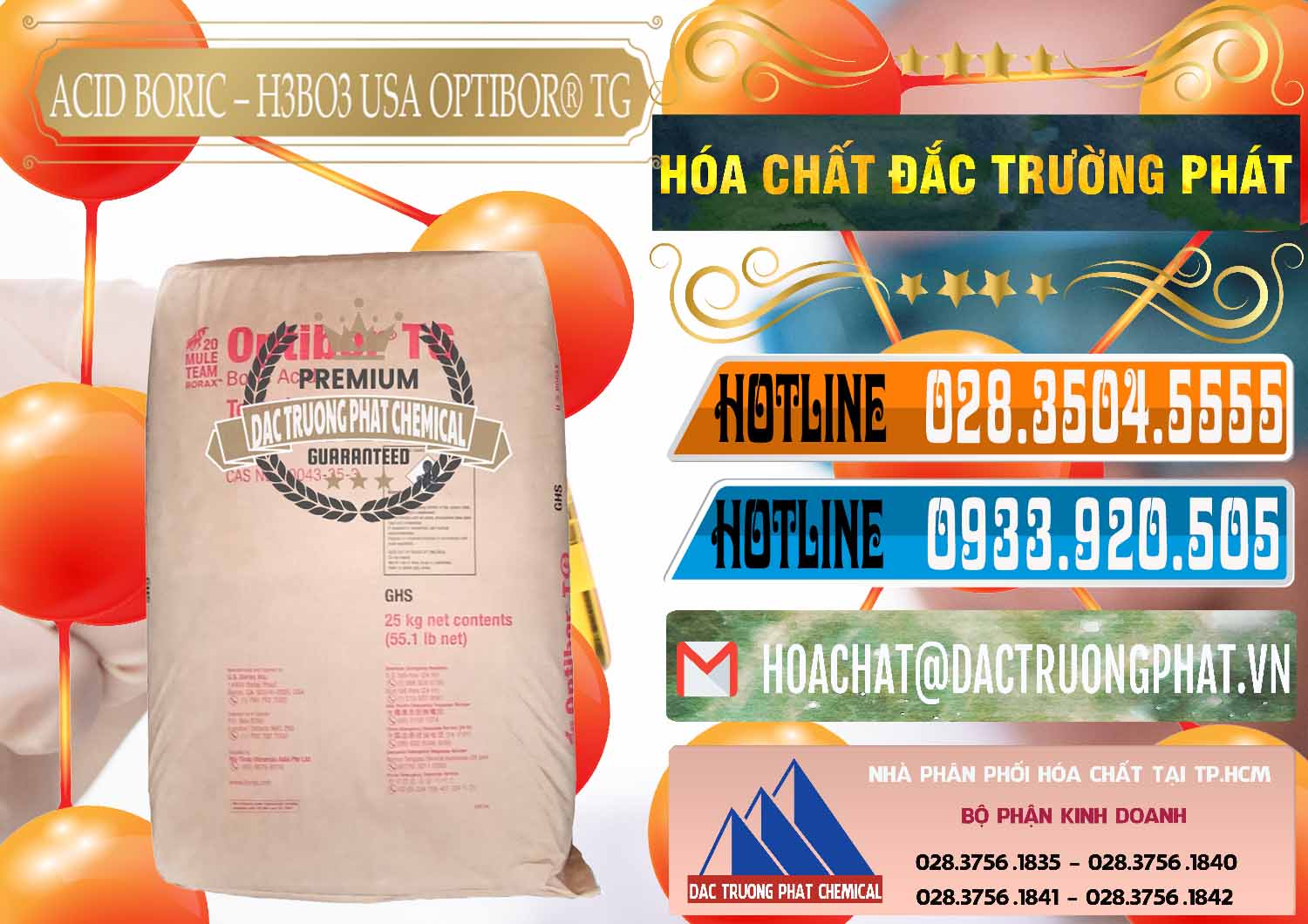 Cty bán - cung cấp Acid Boric – Axit Boric H3BO3 99% Mỹ USA OPTIBOR® TG - 0004 - Nơi chuyên cung cấp & nhập khẩu hóa chất tại TP.HCM - stmp.net
