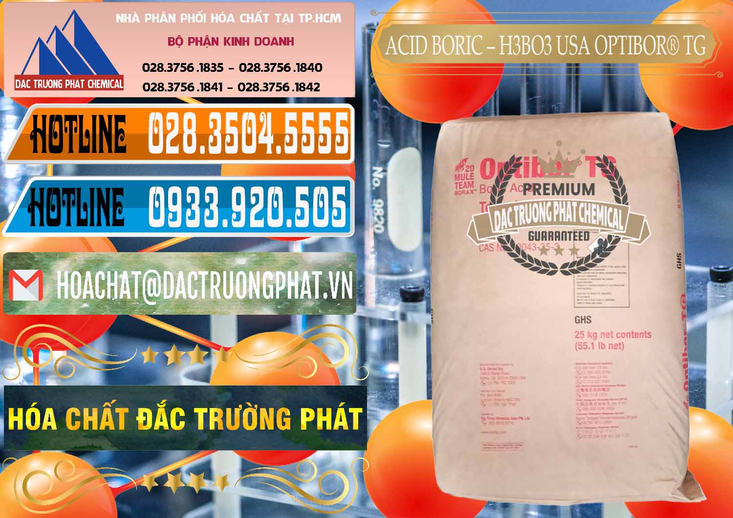 Công ty chuyên bán _ phân phối Acid Boric – Axit Boric H3BO3 99% Mỹ USA OPTIBOR® TG - 0004 - Cty chuyên phân phối ( cung ứng ) hóa chất tại TP.HCM - stmp.net