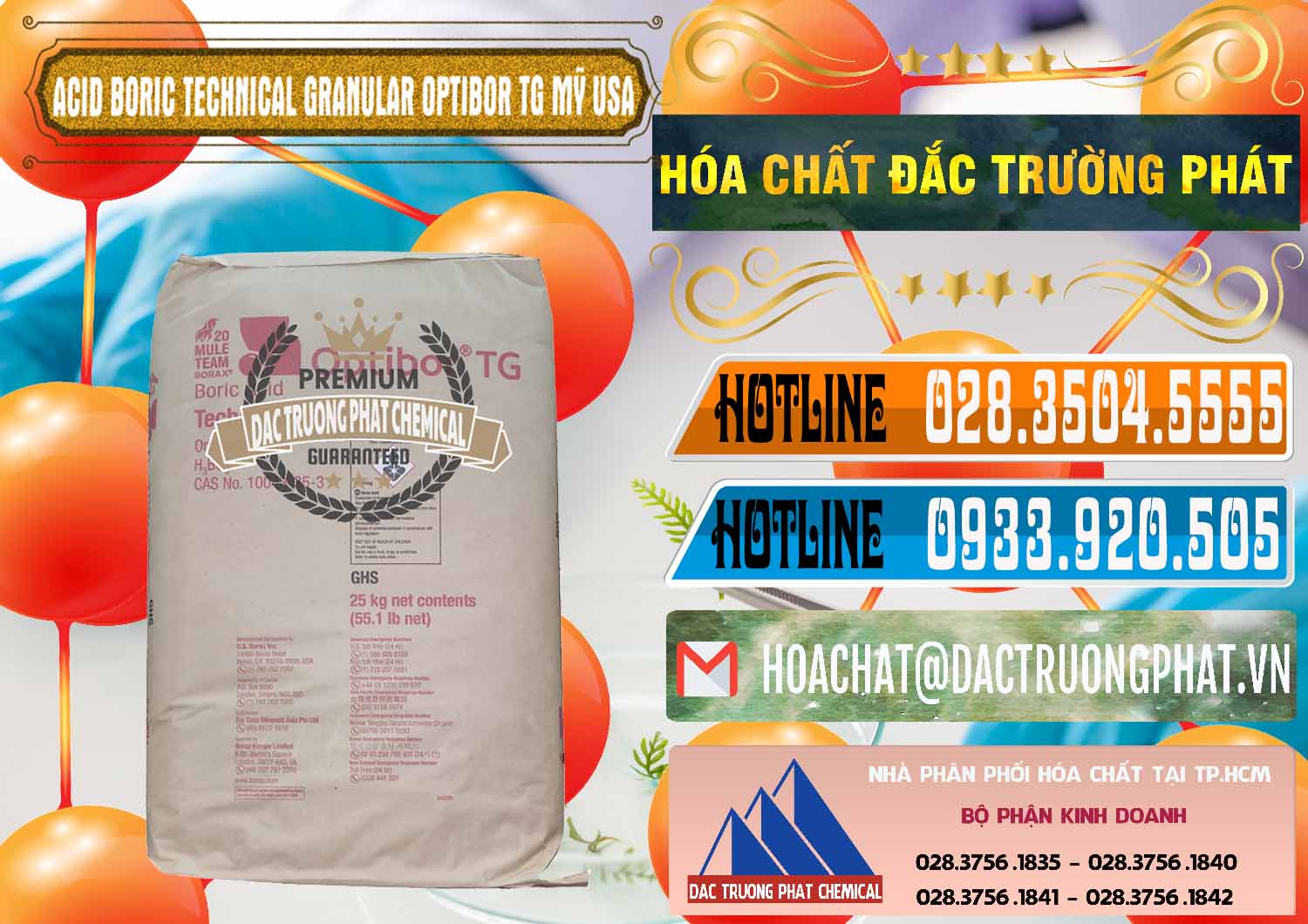 Nơi chuyên kinh doanh - bán Acid Boric – Axit Boric H3BO3 99% New 2021 Mỹ USA OPTIBOR® TG - 0226 - Nhà phân phối & kinh doanh hóa chất tại TP.HCM - stmp.net