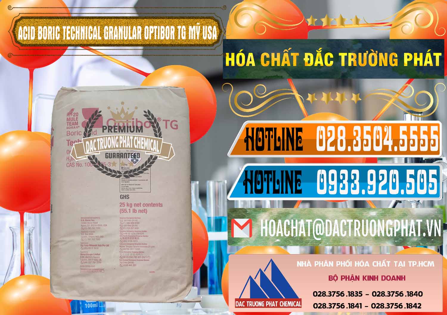 Đơn vị chuyên cung cấp và bán Acid Boric – Axit Boric H3BO3 99% New 2021 Mỹ USA OPTIBOR® TG - 0226 - Công ty chuyên bán ( phân phối ) hóa chất tại TP.HCM - stmp.net
