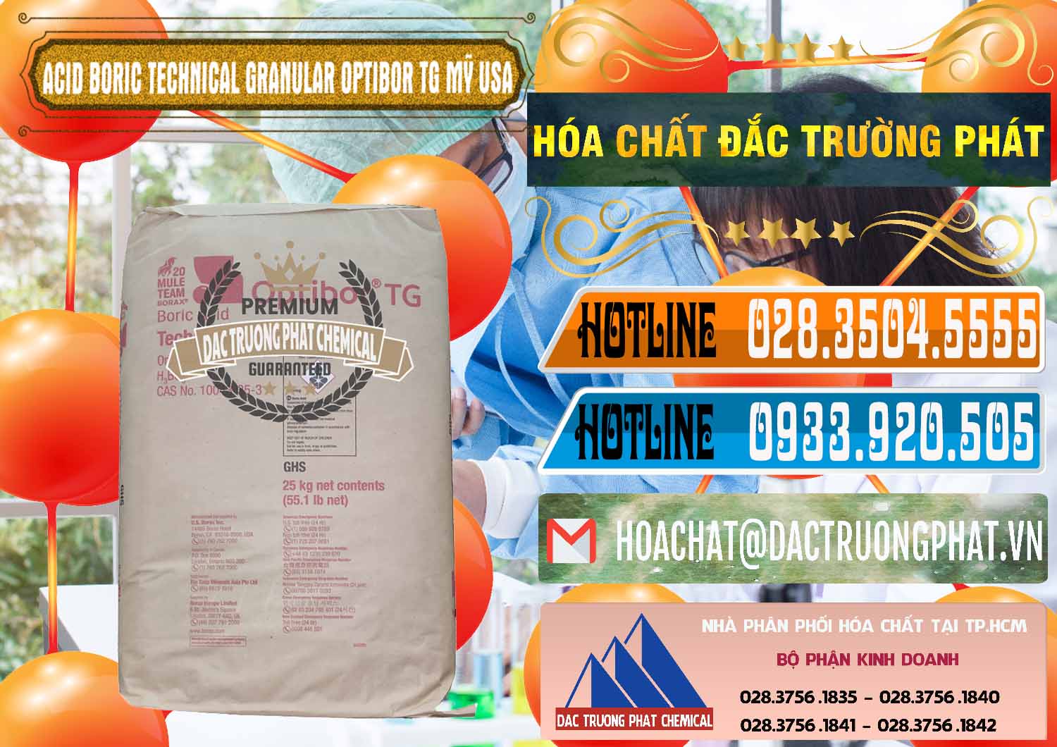 Đơn vị chuyên phân phối - bán Acid Boric – Axit Boric H3BO3 99% New 2021 Mỹ USA OPTIBOR® TG - 0226 - Nơi cung cấp & nhập khẩu hóa chất tại TP.HCM - stmp.net