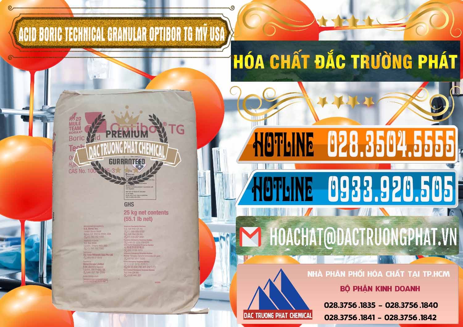 Chuyên cung cấp - bán Acid Boric – Axit Boric H3BO3 99% New 2021 Mỹ USA OPTIBOR® TG - 0226 - Đơn vị cung cấp - bán hóa chất tại TP.HCM - stmp.net