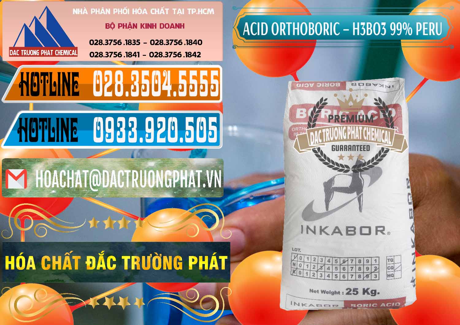 Phân phối ( bán ) Acid Boric – Axit Boric H3BO3 99% Inkabor Peru - 0280 - Đơn vị bán & phân phối hóa chất tại TP.HCM - stmp.net