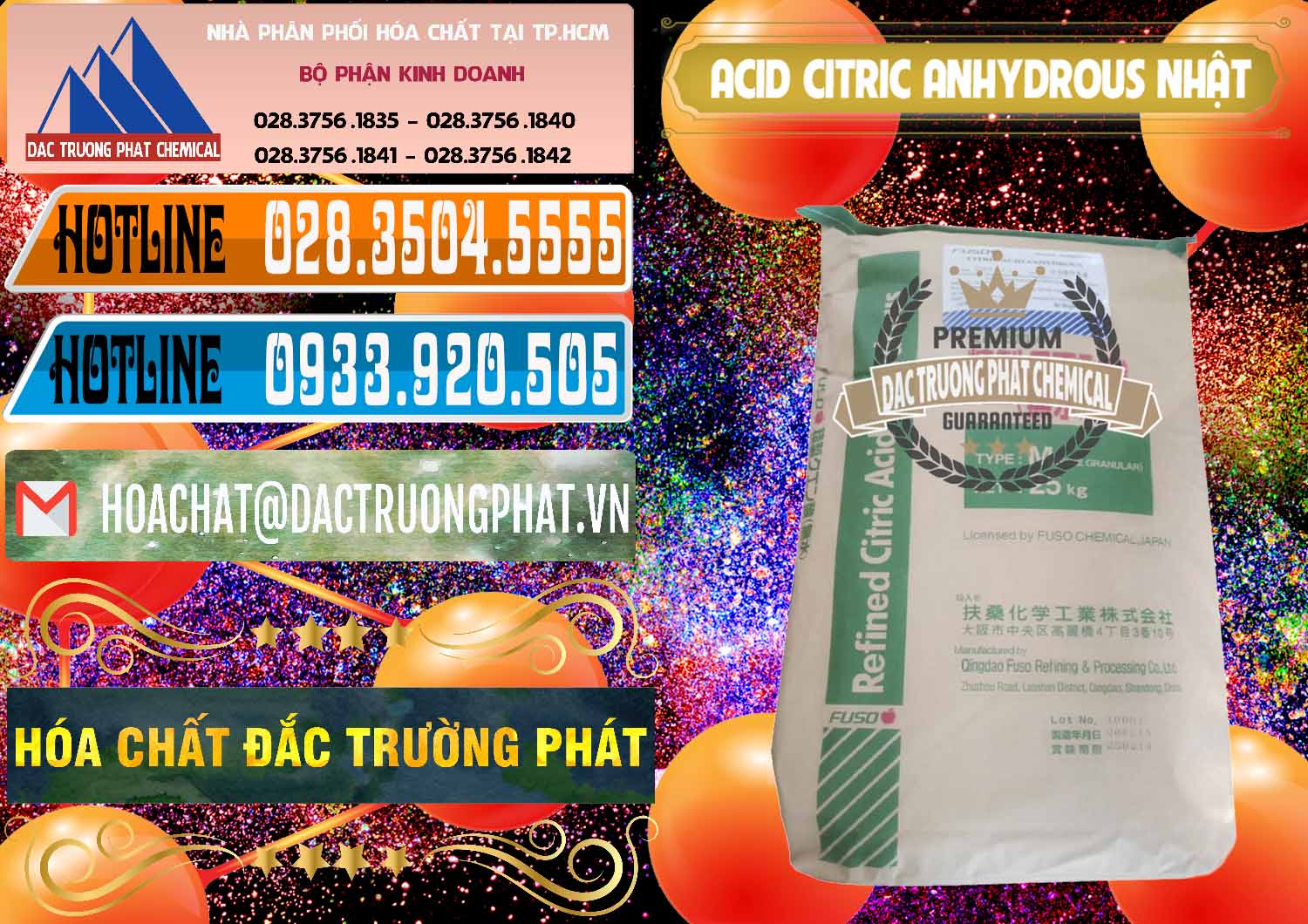 Nơi chuyên nhập khẩu và bán Acid Citric - Axit Citric Anhydrous FUSO Nhật Japan - 0439 - Cty chuyên kinh doanh và phân phối hóa chất tại TP.HCM - stmp.net