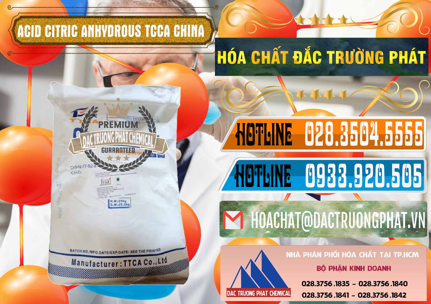 Chuyên cung ứng & bán Acid Citric - Axit Citric Anhydrous TCCA Trung Quốc China - 0442 - Đơn vị chuyên cung cấp & nhập khẩu hóa chất tại TP.HCM - stmp.net
