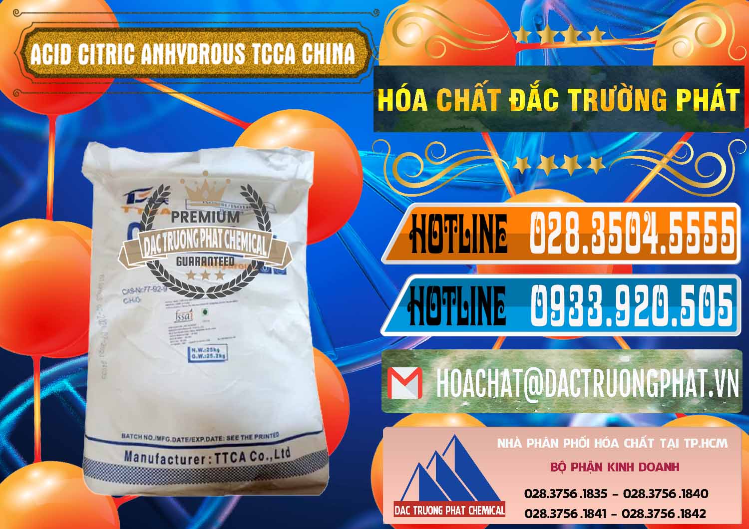 Nhà phân phối - bán Acid Citric - Axit Citric Anhydrous TCCA Trung Quốc China - 0442 - Chuyên nhập khẩu & cung cấp hóa chất tại TP.HCM - stmp.net