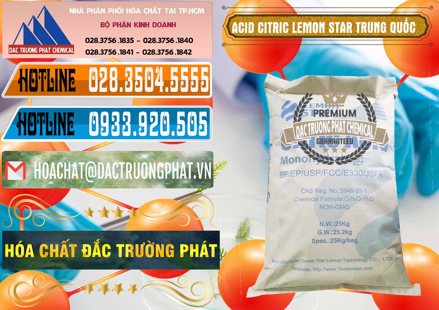 Đơn vị chuyên bán & phân phối Acid Citric - Axit Citric BP/EP/USP/FCC/E330 Lemon Star Trung Quốc China - 0286 - Đơn vị chuyên phân phối _ nhập khẩu hóa chất tại TP.HCM - stmp.net