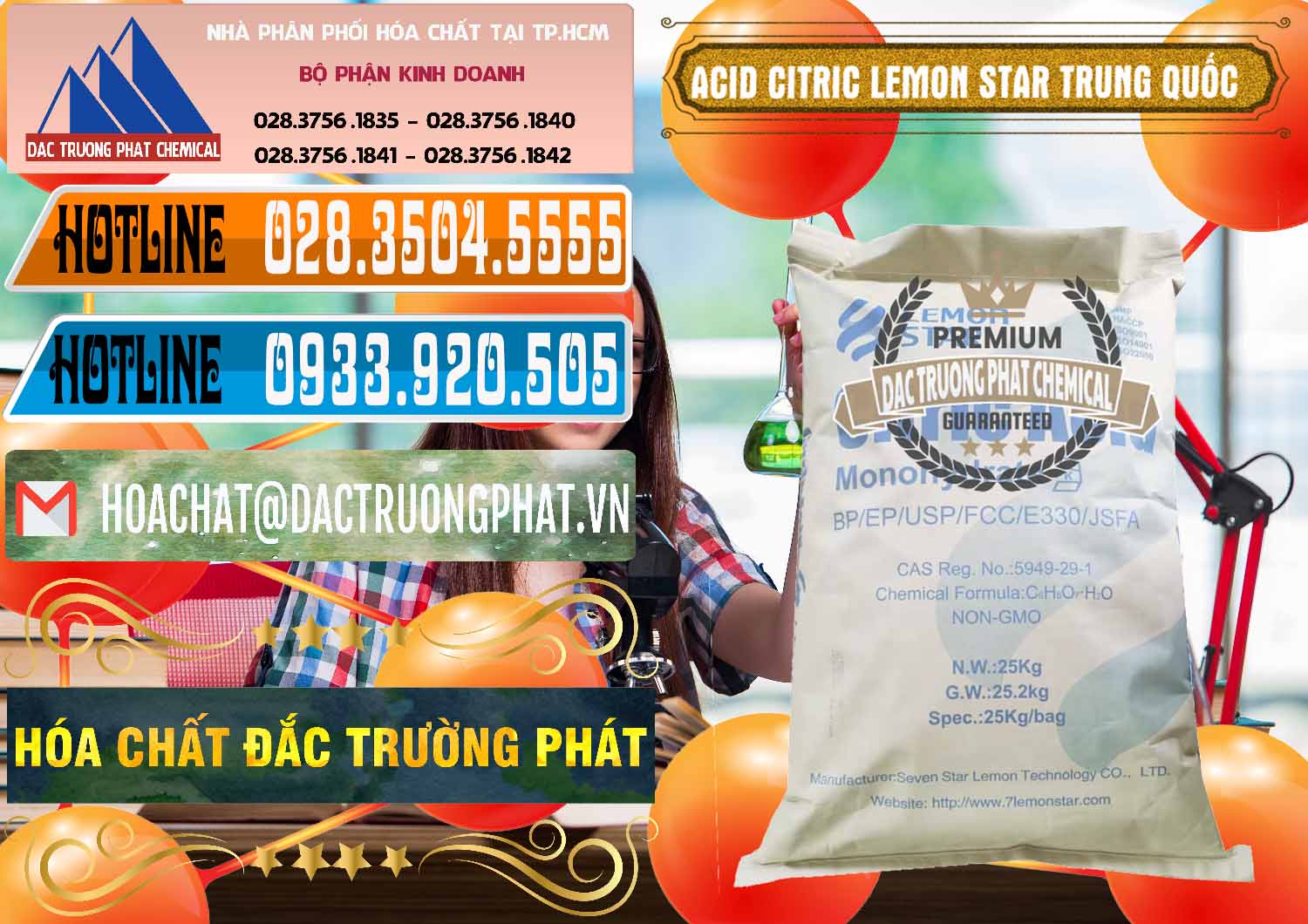 Đơn vị cung ứng & bán Acid Citric - Axit Citric BP/EP/USP/FCC/E330 Lemon Star Trung Quốc China - 0286 - Chuyên cung cấp ( nhập khẩu ) hóa chất tại TP.HCM - stmp.net