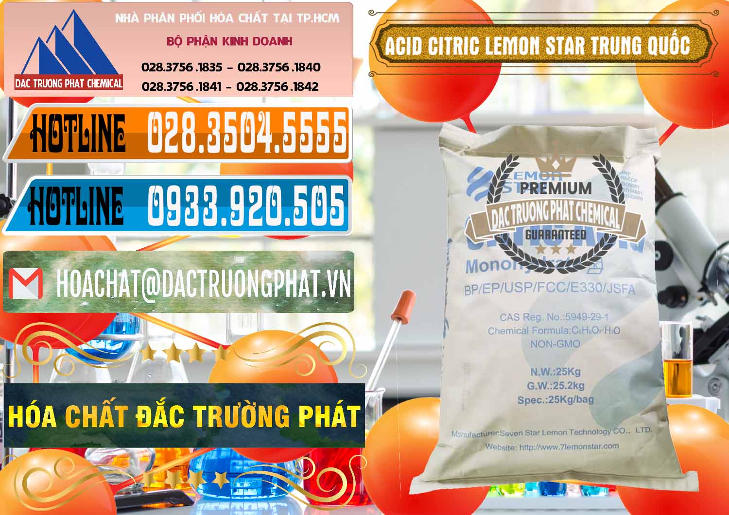 Cty bán _ cung ứng Acid Citric - Axit Citric BP/EP/USP/FCC/E330 Lemon Star Trung Quốc China - 0286 - Nhà phân phối & kinh doanh hóa chất tại TP.HCM - stmp.net