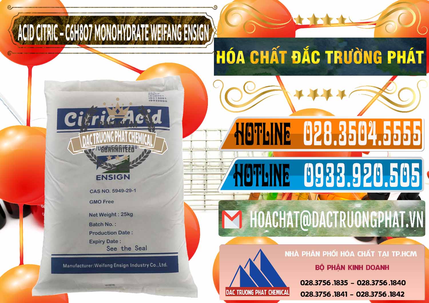 Cty chuyên cung cấp ( bán ) Acid Citric - Axit Citric Monohydrate Weifang Trung Quốc China - 0009 - Đơn vị chuyên nhập khẩu _ cung cấp hóa chất tại TP.HCM - stmp.net