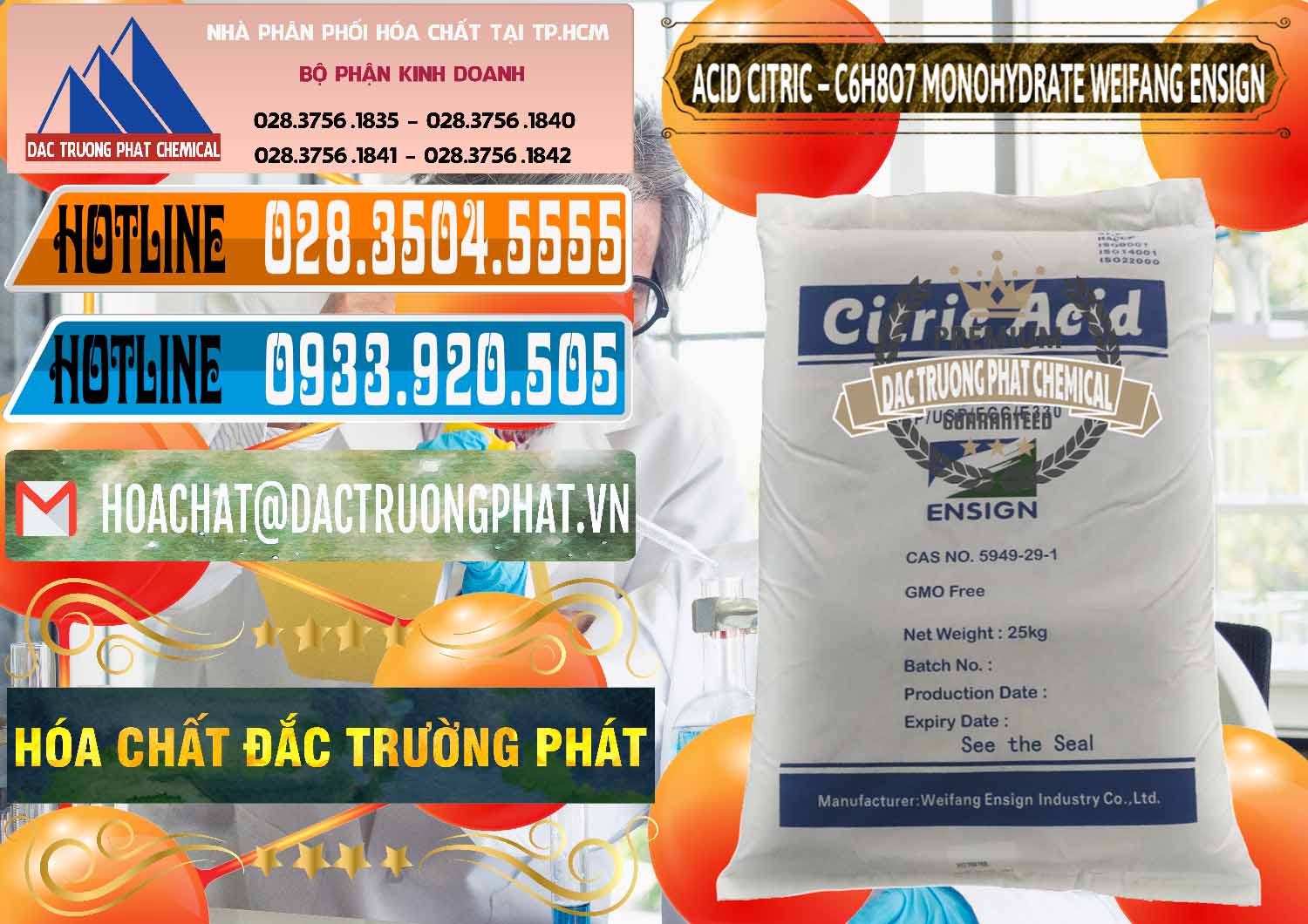 Đơn vị chuyên cung cấp - bán Acid Citric - Axit Citric Monohydrate Weifang Trung Quốc China - 0009 - Công ty chuyên cung ứng & phân phối hóa chất tại TP.HCM - stmp.net