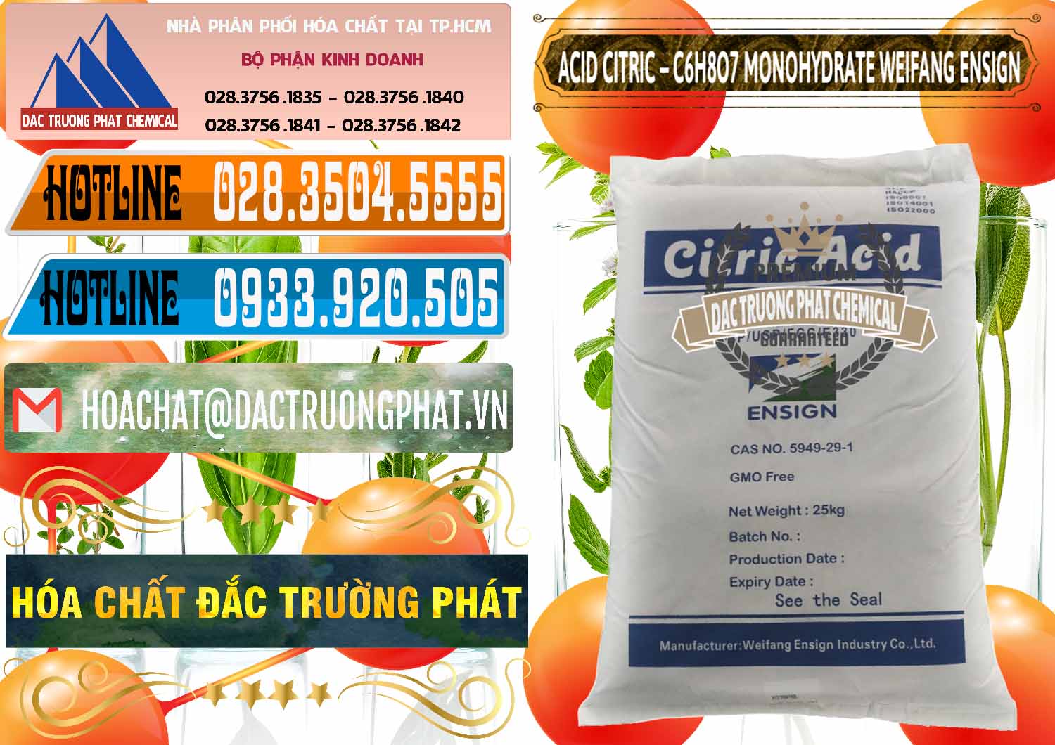 Chuyên bán - phân phối Acid Citric - Axit Citric Monohydrate Weifang Trung Quốc China - 0009 - Phân phối - kinh doanh hóa chất tại TP.HCM - stmp.net