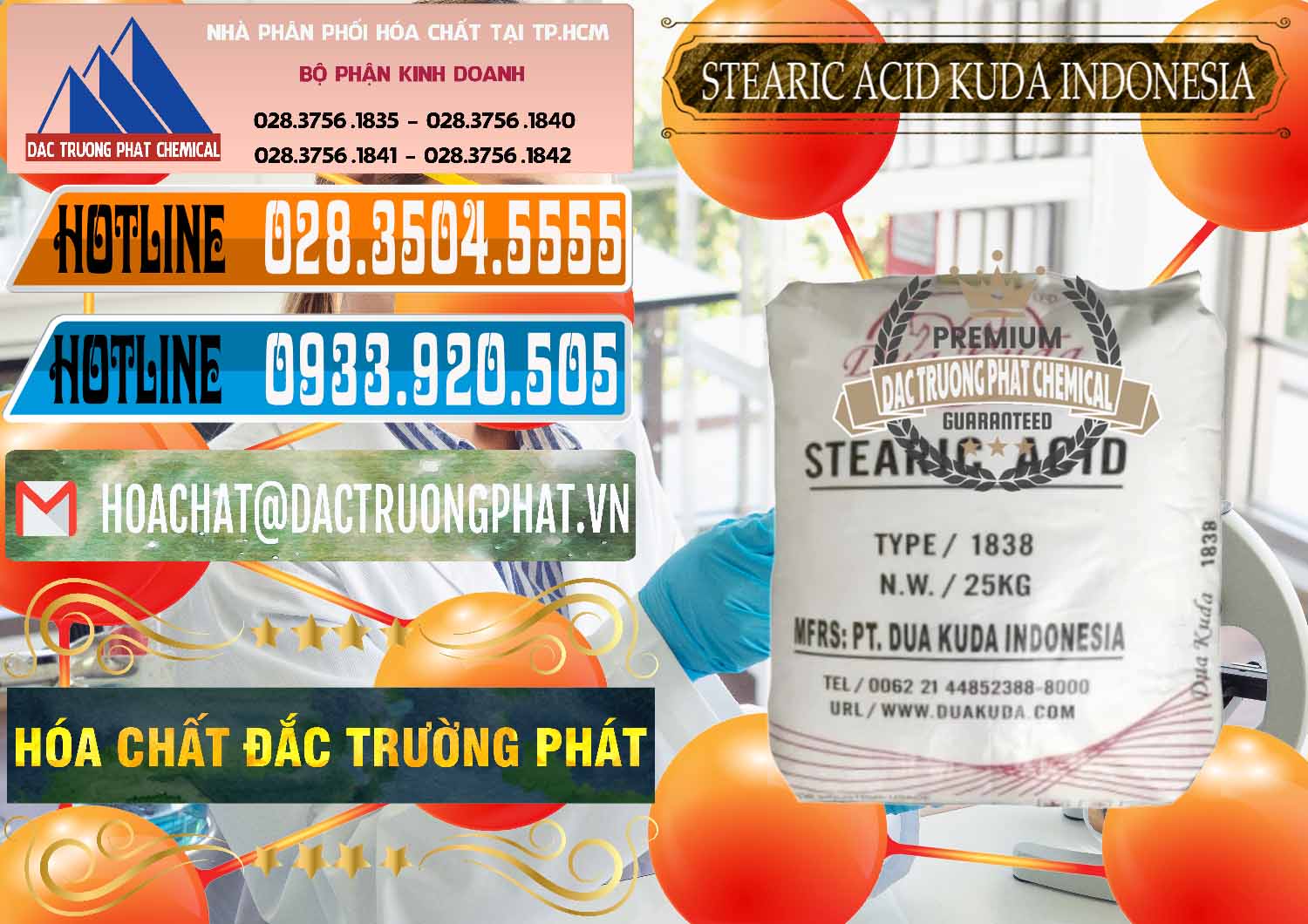 Công ty cung cấp - bán Axit Stearic - Stearic Acid Dua Kuda Indonesia - 0388 - Đơn vị chuyên phân phối ( cung ứng ) hóa chất tại TP.HCM - stmp.net