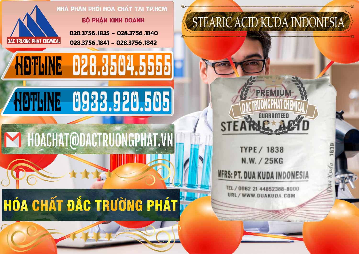 Nơi chuyên kinh doanh & bán Axit Stearic - Stearic Acid Dua Kuda Indonesia - 0388 - Công ty chuyên phân phối và cung ứng hóa chất tại TP.HCM - stmp.net