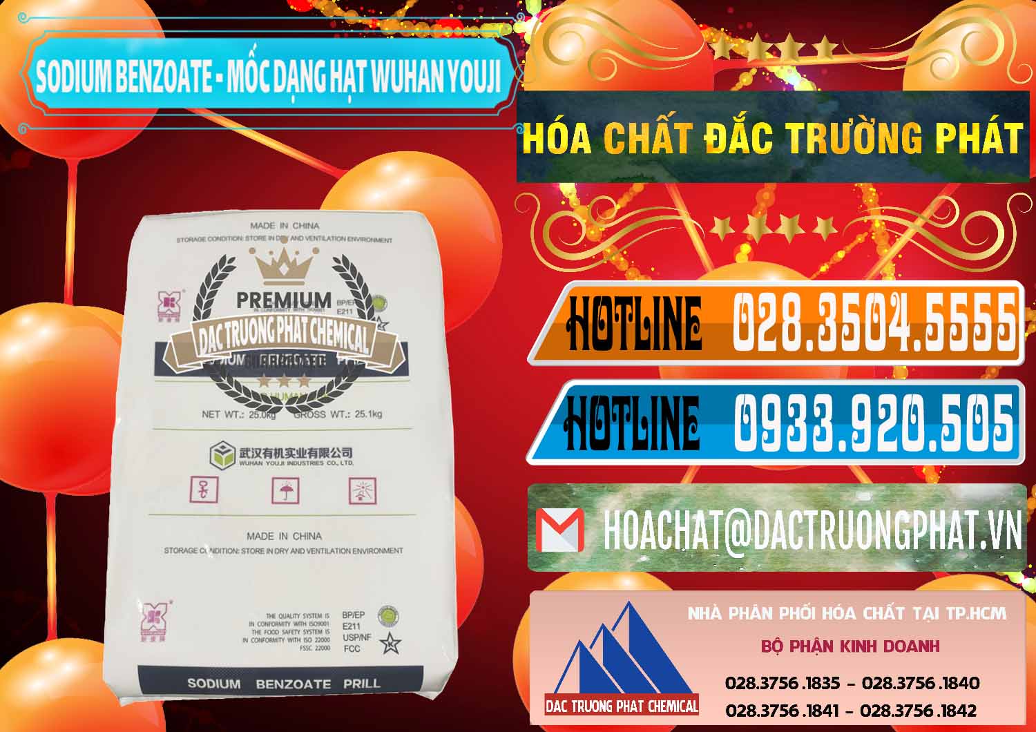 Nơi nhập khẩu _ bán Sodium Benzoate - Mốc Dạng Hạt Food Grade Wuhan Youji Trung Quốc China - 0276 - Kinh doanh ( cung cấp ) hóa chất tại TP.HCM - stmp.net