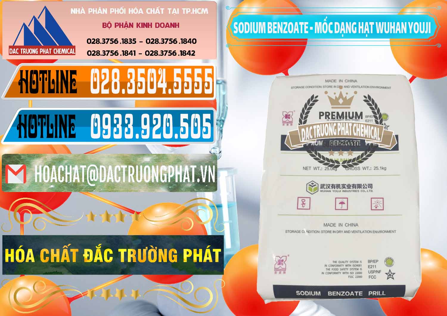 Nơi phân phối ( bán ) Sodium Benzoate - Mốc Dạng Hạt Food Grade Wuhan Youji Trung Quốc China - 0276 - Nơi cung cấp _ phân phối hóa chất tại TP.HCM - stmp.net