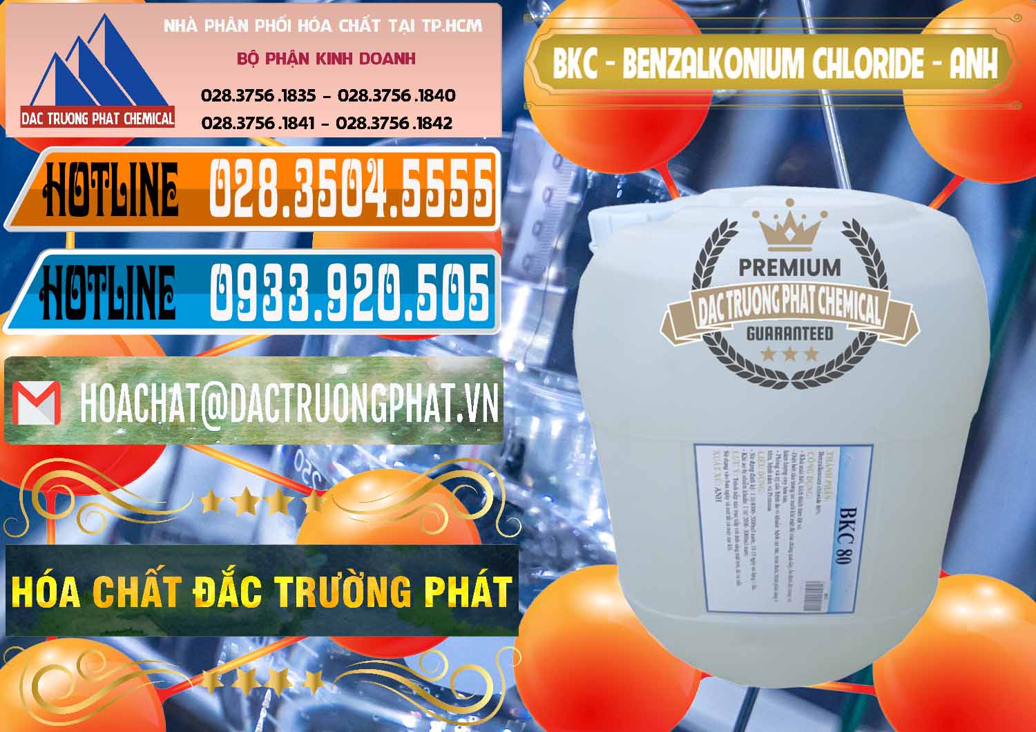 Cung ứng & bán BKC - Benzalkonium Chloride Anh Quốc Uk Kingdoms - 0415 - Đơn vị chuyên bán & cung cấp hóa chất tại TP.HCM - stmp.net