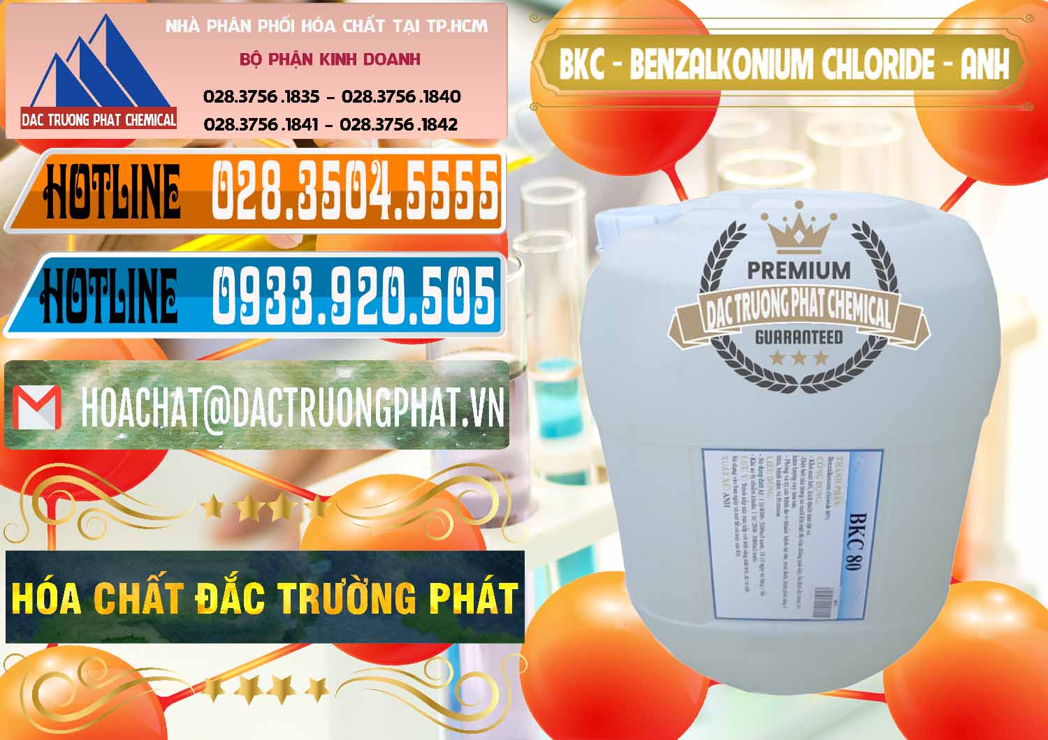 Nơi bán _ phân phối BKC - Benzalkonium Chloride Anh Quốc Uk Kingdoms - 0415 - Công ty chuyên phân phối ( bán ) hóa chất tại TP.HCM - stmp.net