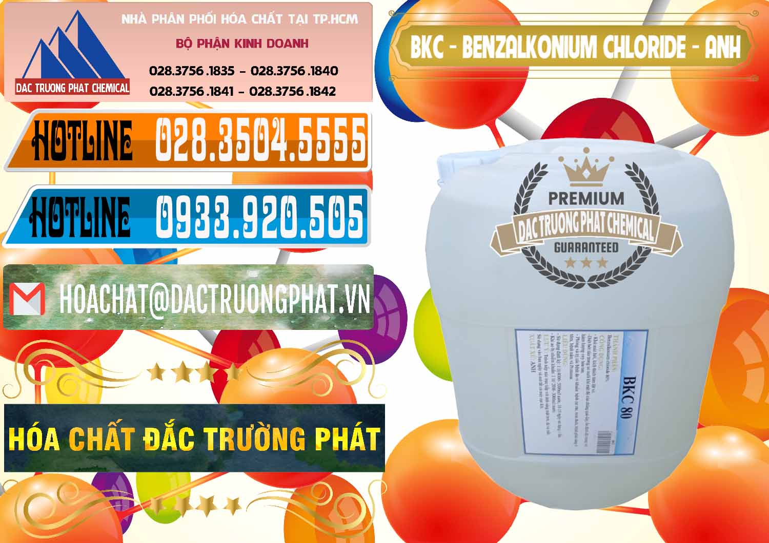 Nơi nhập khẩu & bán BKC - Benzalkonium Chloride Anh Quốc Uk Kingdoms - 0415 - Đơn vị cung cấp _ kinh doanh hóa chất tại TP.HCM - stmp.net