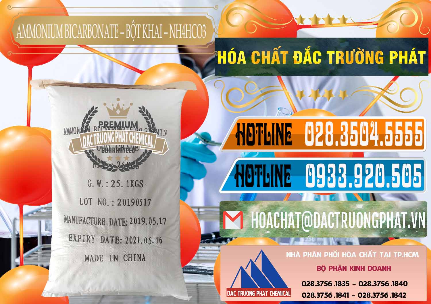 Nơi bán & phân phối Ammonium Bicarbonate - Bột Khai Food Grade Trung Quốc China - 0018 - Nơi cung cấp ( nhập khẩu ) hóa chất tại TP.HCM - stmp.net