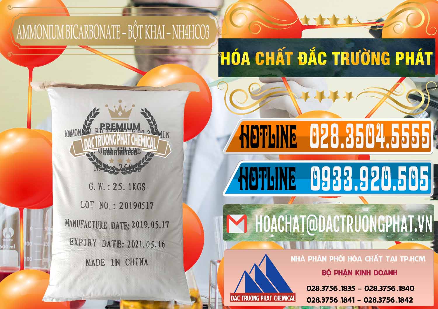 Công ty kinh doanh - bán Ammonium Bicarbonate - Bột Khai Food Grade Trung Quốc China - 0018 - Nhà phân phối và cung cấp hóa chất tại TP.HCM - stmp.net