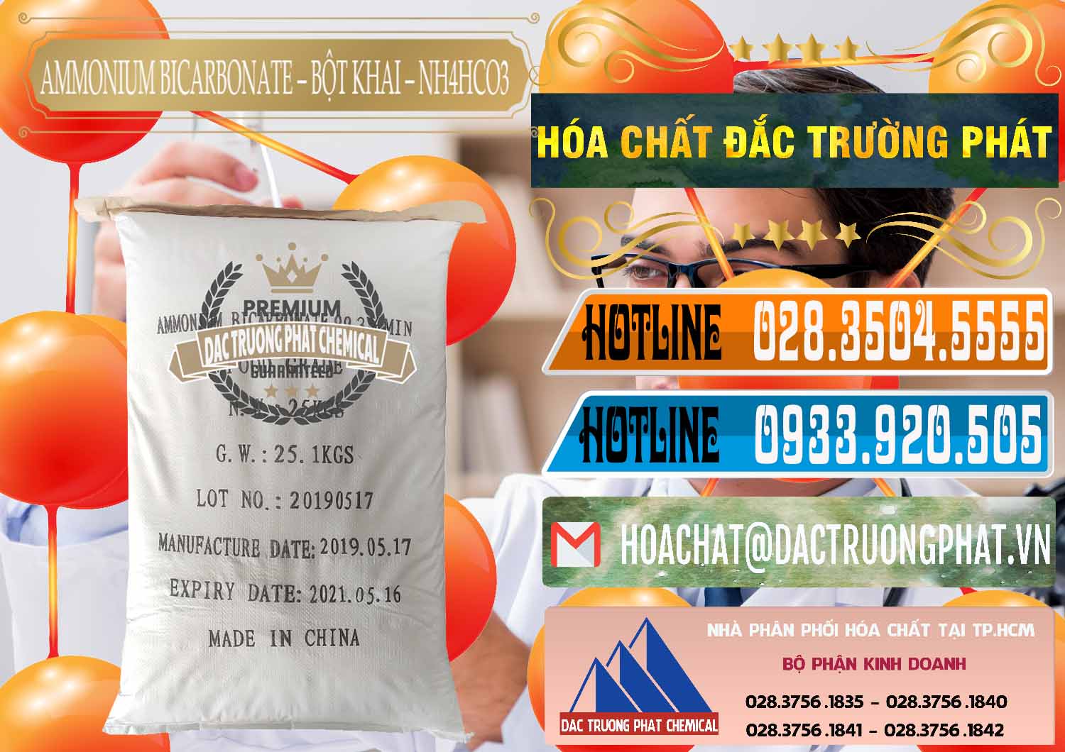 Nhà nhập khẩu _ bán Ammonium Bicarbonate - Bột Khai Food Grade Trung Quốc China - 0018 - Công ty chuyên cung cấp ( nhập khẩu ) hóa chất tại TP.HCM - stmp.net
