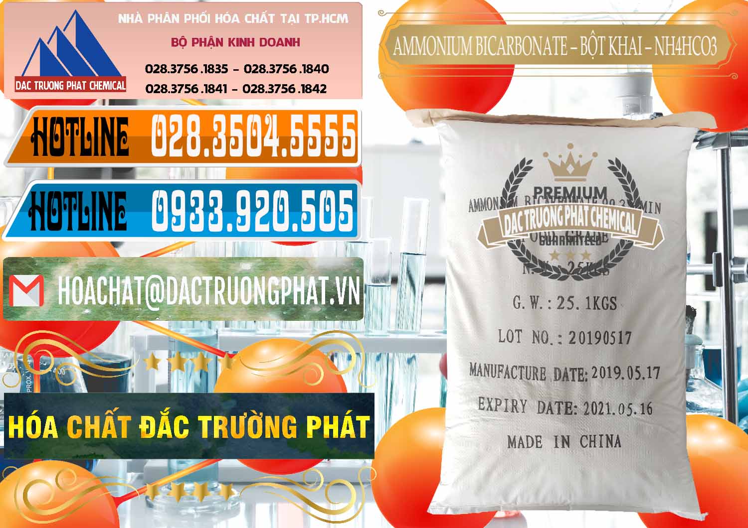 Cty nhập khẩu _ bán Ammonium Bicarbonate - Bột Khai Food Grade Trung Quốc China - 0018 - Công ty chuyên nhập khẩu ( phân phối ) hóa chất tại TP.HCM - stmp.net