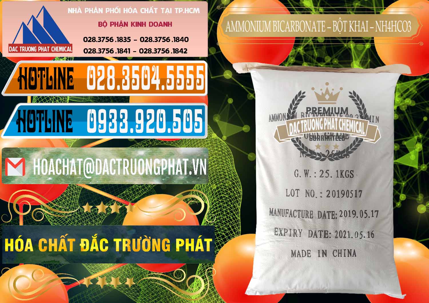 Công ty chuyên kinh doanh ( bán ) Ammonium Bicarbonate - Bột Khai Food Grade Trung Quốc China - 0018 - Nơi chuyên nhập khẩu _ cung cấp hóa chất tại TP.HCM - stmp.net