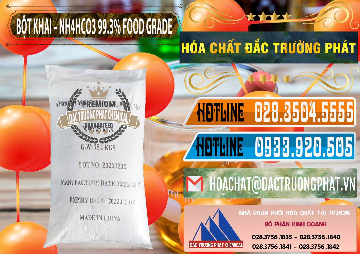 Chuyên bán và phân phối Ammonium Bicarbonate – Bột Khai NH4HCO3 Food Grade Trung Quốc China - 0019 - Nơi bán & phân phối hóa chất tại TP.HCM - stmp.net