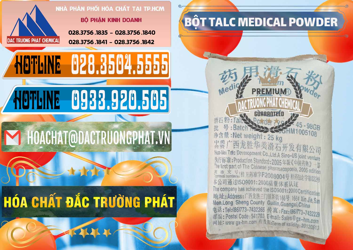 Cty nhập khẩu ( bán ) Bột Talc Medical Powder Trung Quốc China - 0036 - Nhà phân phối và cung ứng hóa chất tại TP.HCM - stmp.net