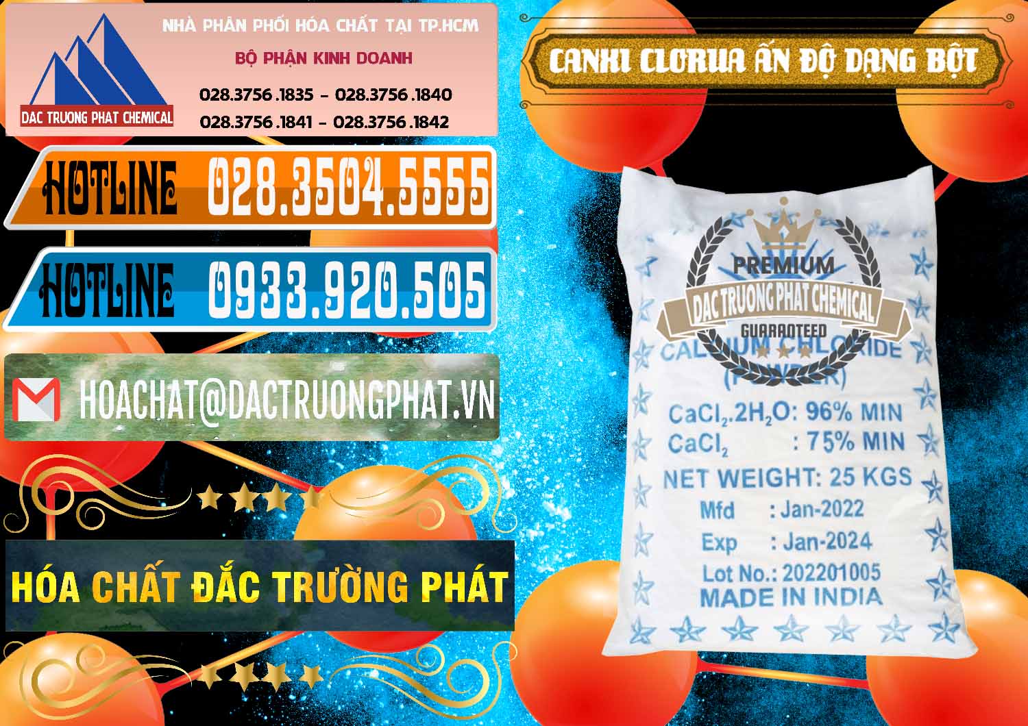 Cty chuyên bán và phân phối CaCl2 – Canxi Clorua 96% Dạng Bột Ấn Độ India - 0420 - Nhà cung cấp - kinh doanh hóa chất tại TP.HCM - stmp.net