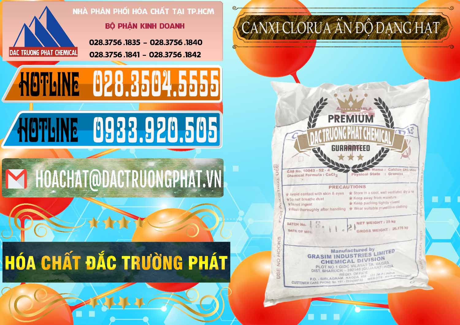 Đơn vị cung cấp & bán CaCl2 – Canxi Clorua Dạng Hạt Aditya Birla Grasim Ấn Độ India - 0418 - Cung cấp & nhập khẩu hóa chất tại TP.HCM - stmp.net