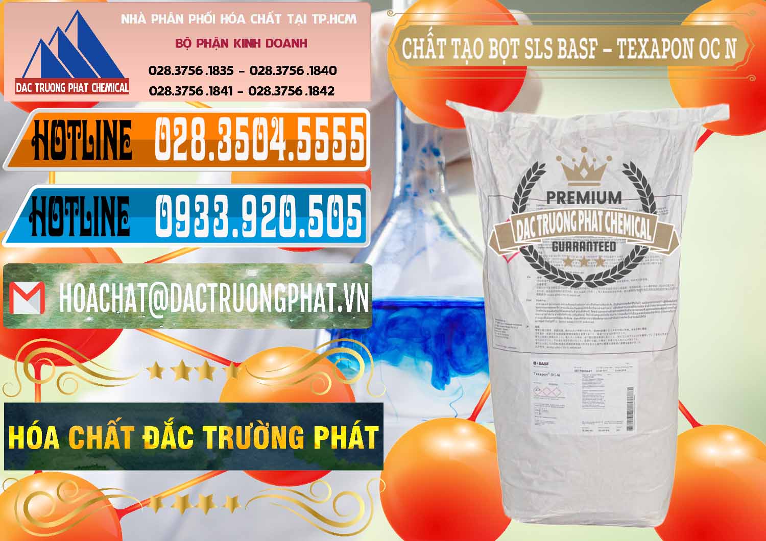 Công ty chuyên cung cấp - bán Chất Tạo Bọt SLS - Sodium Lauryl Sulfate BASF Texapon OC N - 0049 - Nơi chuyên phân phối ( cung ứng ) hóa chất tại TP.HCM - stmp.net