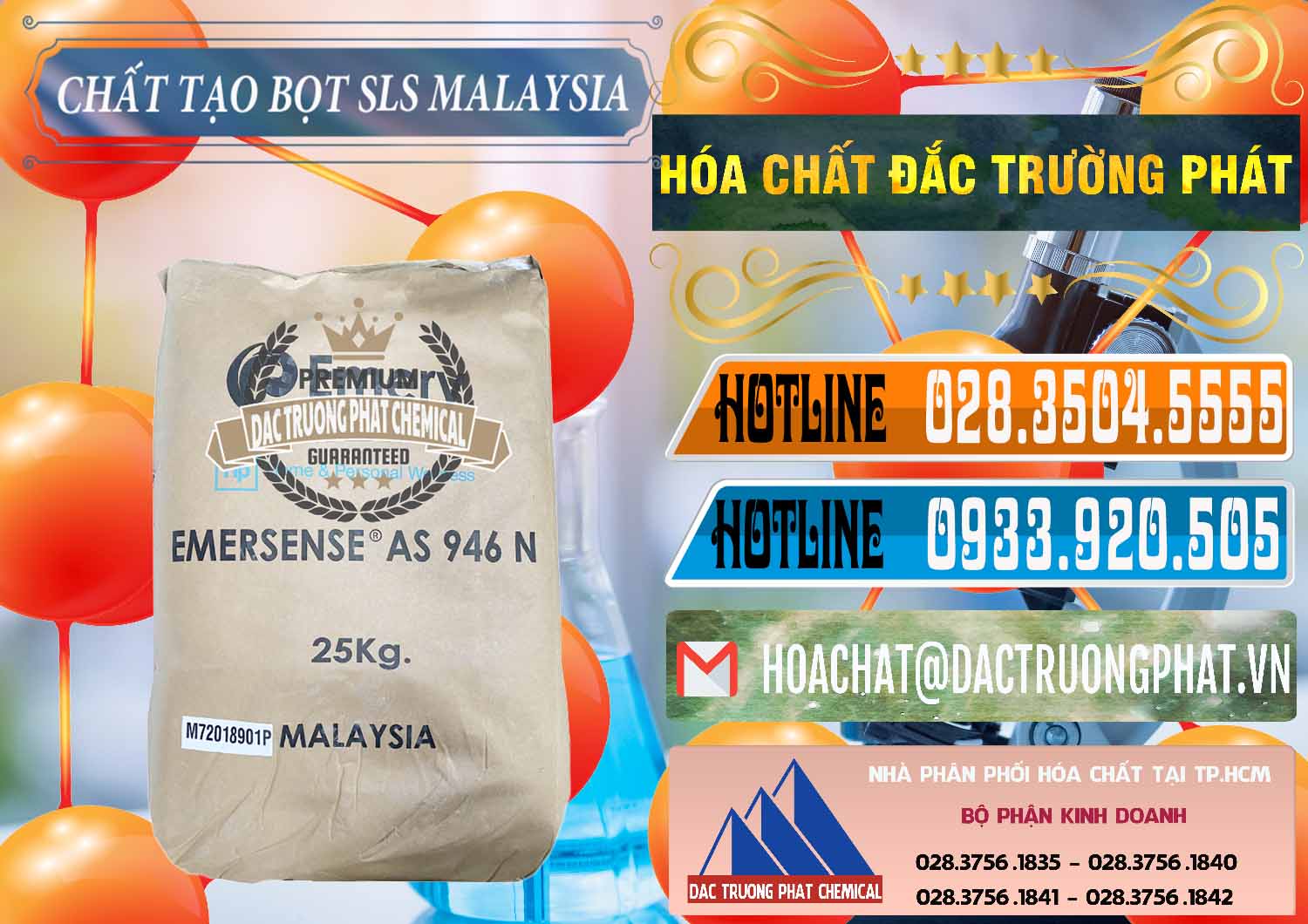 Cty kinh doanh và bán Chất Tạo Bọt SLS Emery - Emersense AS 946N Mã Lai Malaysia - 0423 - Nơi bán và phân phối hóa chất tại TP.HCM - stmp.net