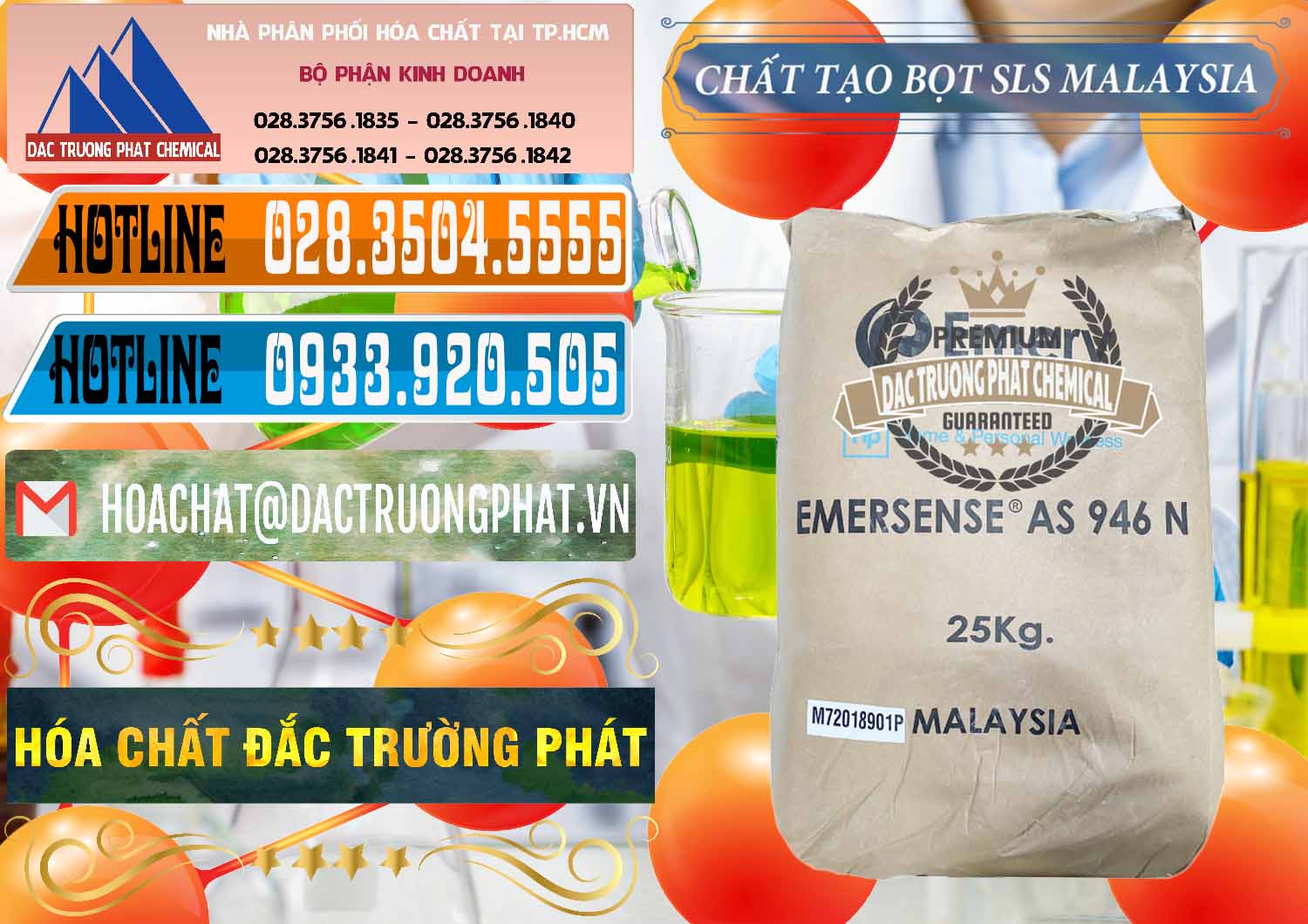 Nhà phân phối & bán Chất Tạo Bọt SLS Emery - Emersense AS 946N Mã Lai Malaysia - 0423 - Đơn vị chuyên kinh doanh & phân phối hóa chất tại TP.HCM - stmp.net