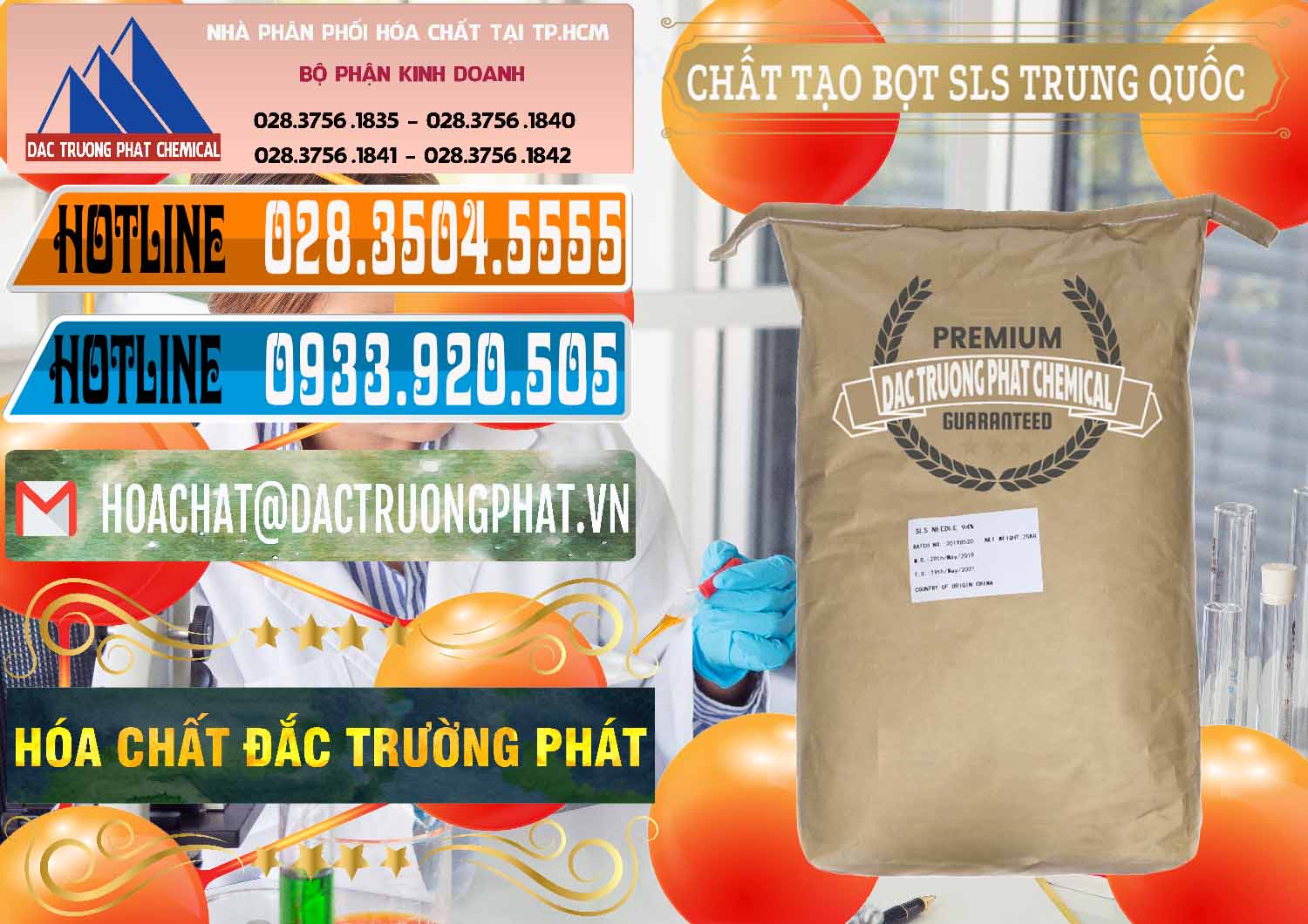 Cty nhập khẩu ( bán ) Chất Tạo Bọt SLS - Sodium Lauryl Sulfate Trung Quốc China - 0048 - Nhà nhập khẩu ( cung cấp ) hóa chất tại TP.HCM - stmp.net