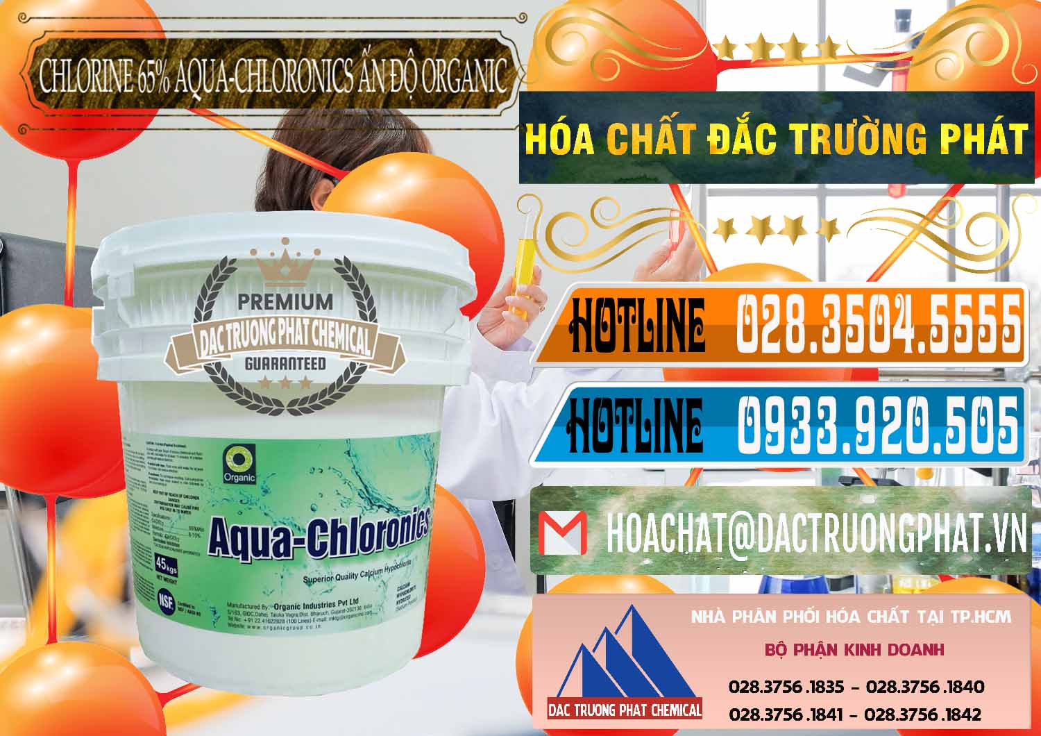 Công ty chuyên cung ứng và bán Chlorine – Clorin 65% Aqua-Chloronics Ấn Độ Organic India - 0210 - Cty bán _ phân phối hóa chất tại TP.HCM - stmp.net
