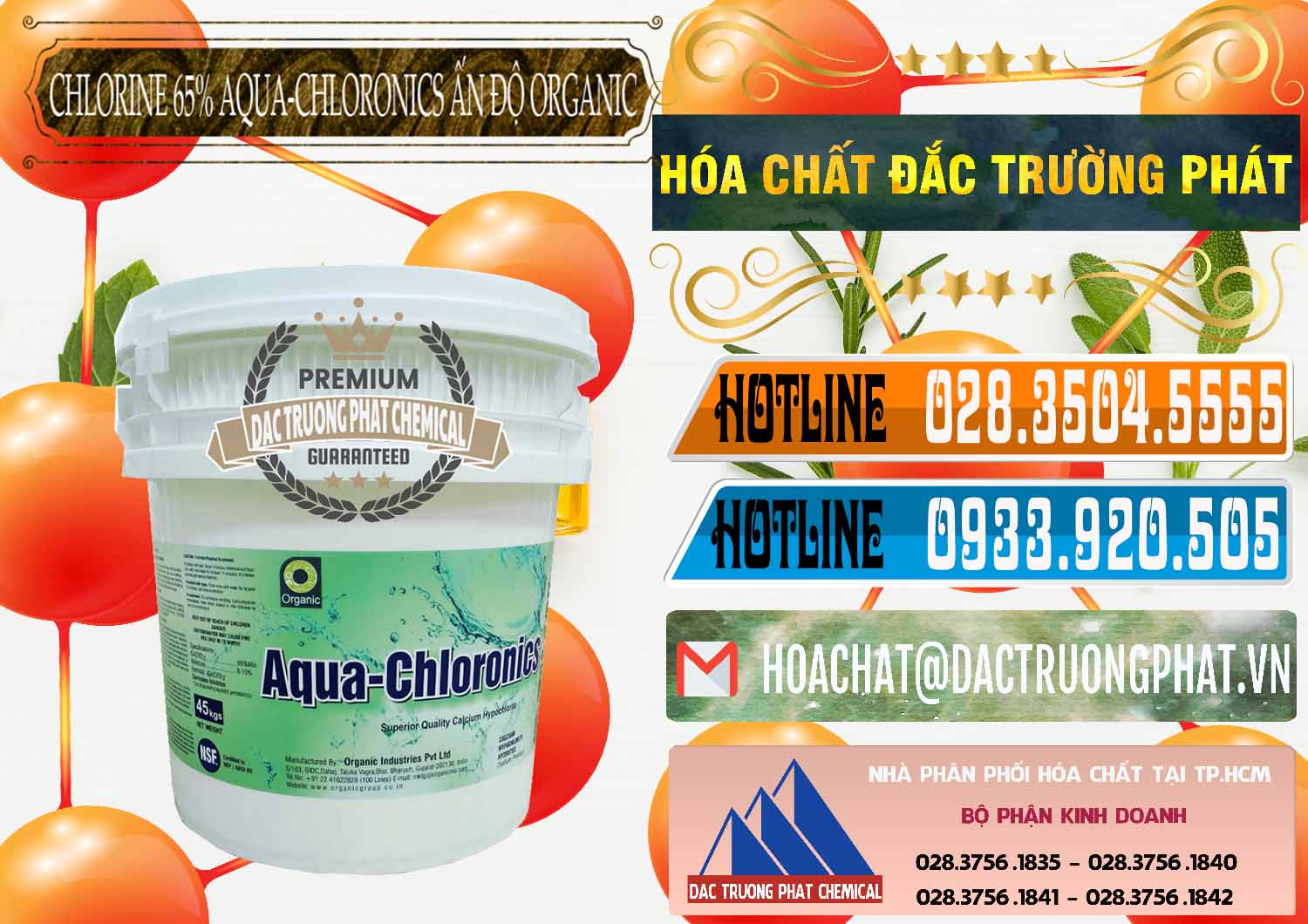 Cty chuyên kinh doanh - bán Chlorine – Clorin 65% Aqua-Chloronics Ấn Độ Organic India - 0210 - Phân phối ( kinh doanh ) hóa chất tại TP.HCM - stmp.net
