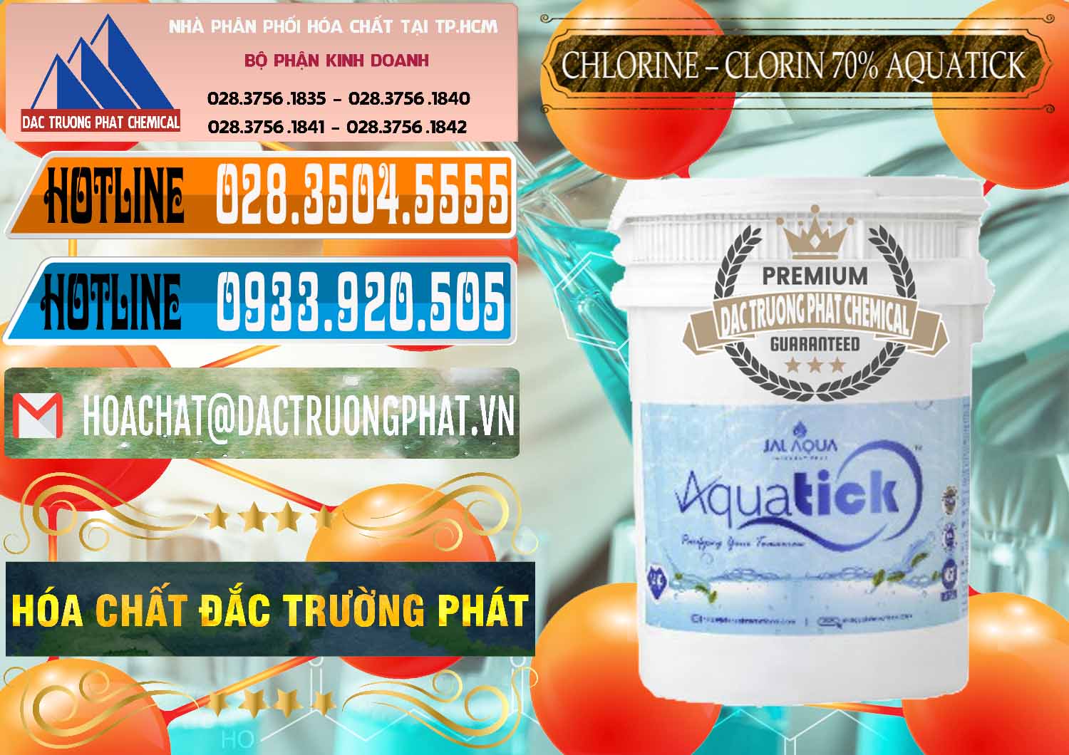 Cty chuyên bán _ cung cấp Chlorine – Clorin 70% Aquatick Thùng Cao Jal Aqua Ấn Độ India - 0237 - Nơi chuyên cung cấp - kinh doanh hóa chất tại TP.HCM - stmp.net