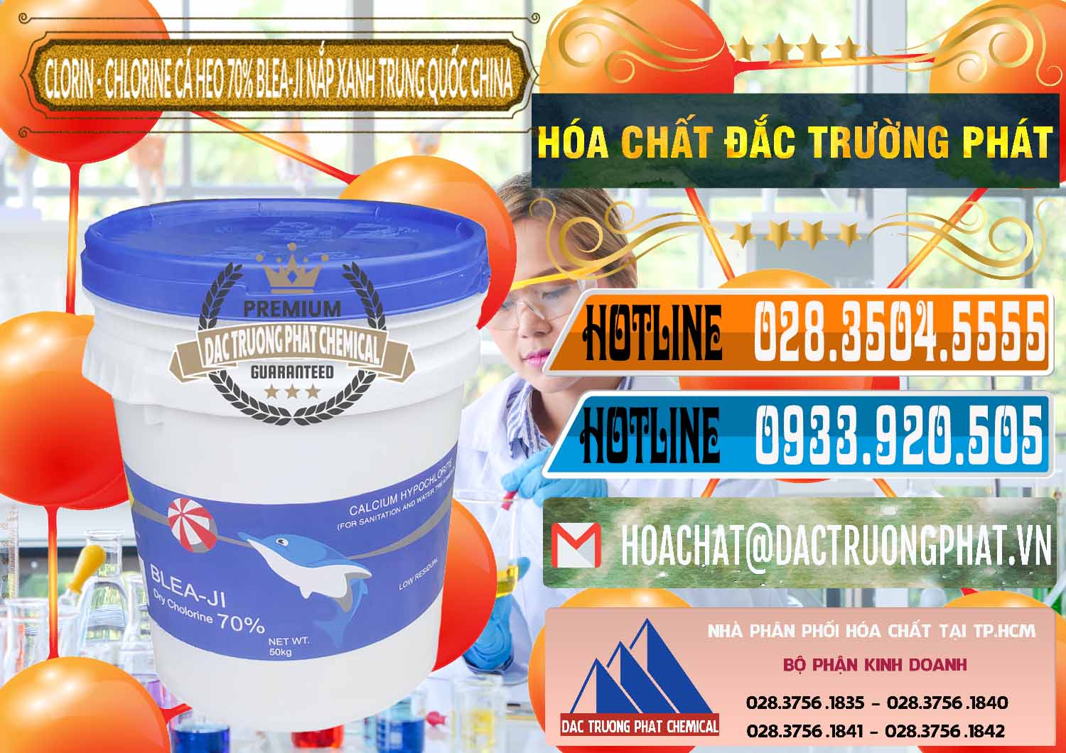 Bán _ cung ứng Clorin - Chlorine Cá Heo 70% Cá Heo Blea-Ji Thùng Tròn Nắp Xanh Trung Quốc China - 0208 - Chuyên phân phối _ cung cấp hóa chất tại TP.HCM - stmp.net