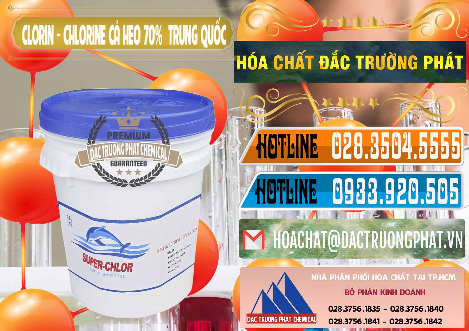Nơi phân phối _ bán Clorin - Chlorine Cá Heo 70% Super Chlor Nắp Xanh Trung Quốc China - 0209 - Đơn vị kinh doanh ( cung cấp ) hóa chất tại TP.HCM - stmp.net