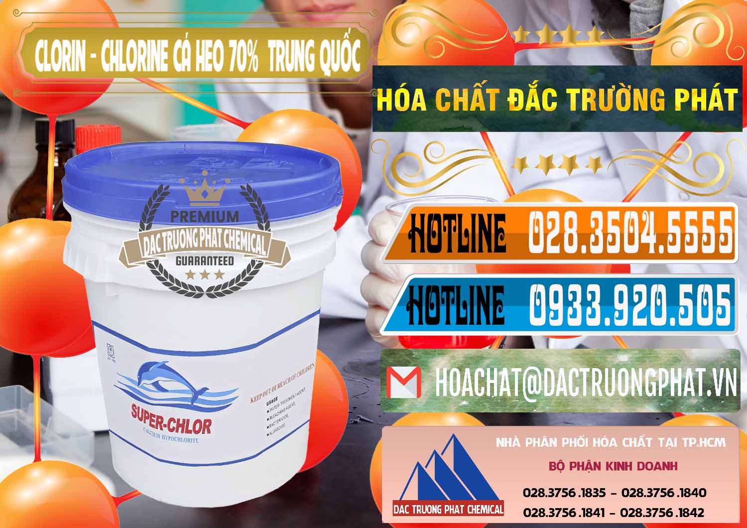 Bán & cung ứng Clorin - Chlorine Cá Heo 70% Super Chlor Nắp Xanh Trung Quốc China - 0209 - Cty chuyên cung ứng ( phân phối ) hóa chất tại TP.HCM - stmp.net