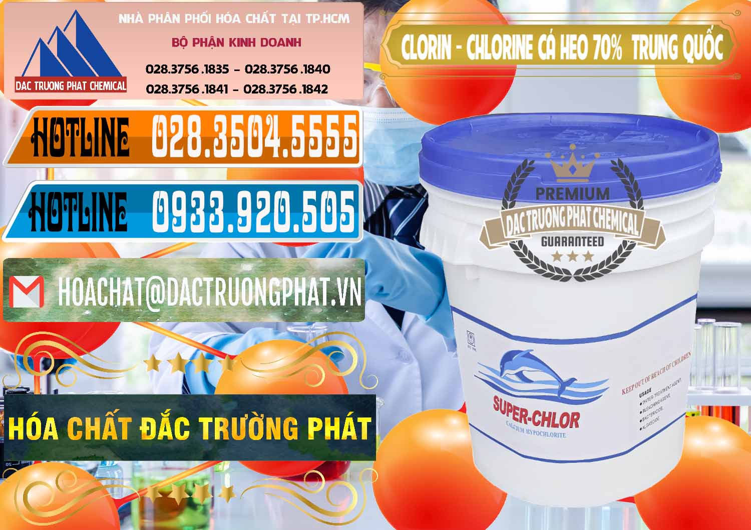 Nơi chuyên bán - phân phối Clorin - Chlorine Cá Heo 70% Super Chlor Nắp Xanh Trung Quốc China - 0209 - Cung cấp ( phân phối ) hóa chất tại TP.HCM - stmp.net