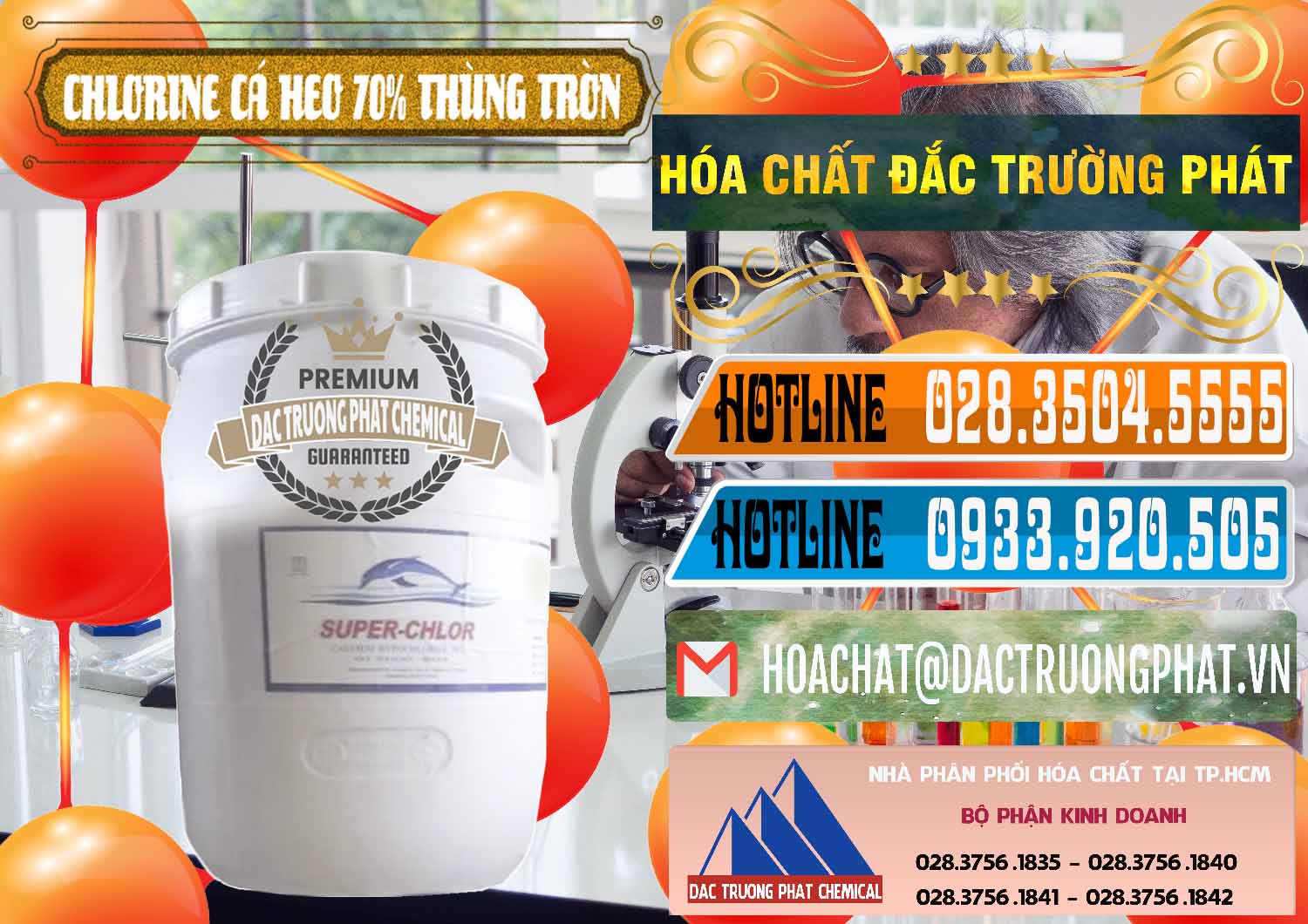 Nơi chuyên bán - phân phối Clorin - Chlorine Cá Heo 70% Super Chlor Thùng Tròn Nắp Trắng Trung Quốc China - 0239 - Công ty nhập khẩu ( phân phối ) hóa chất tại TP.HCM - stmp.net