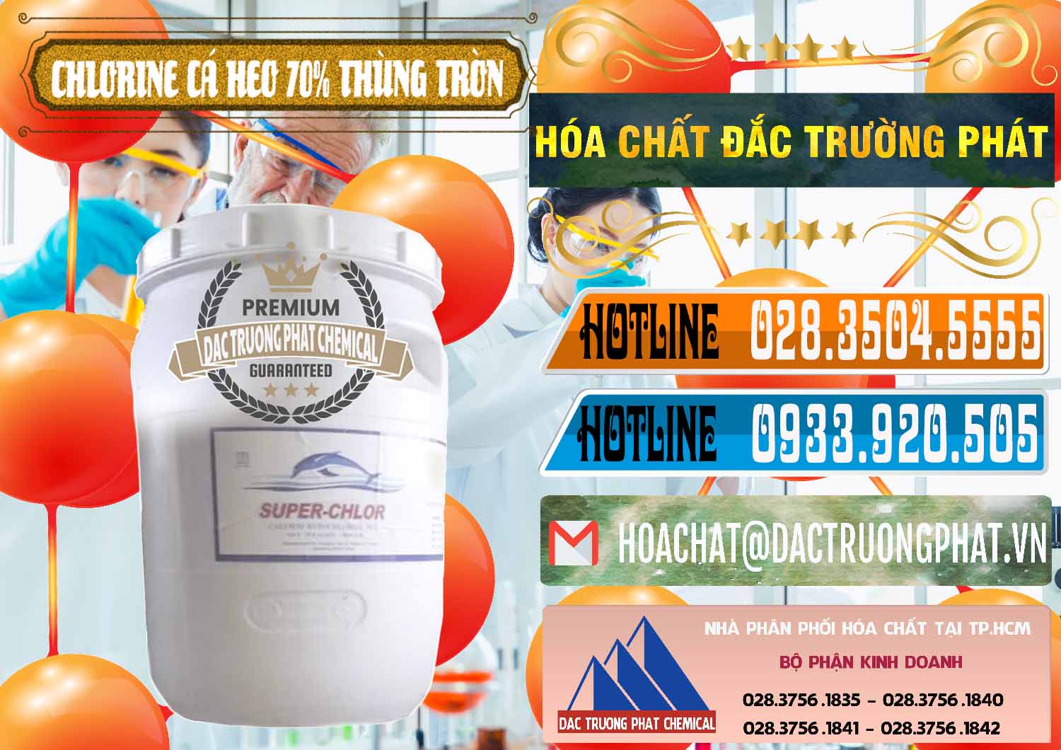 Cty chuyên bán _ cung cấp Clorin - Chlorine Cá Heo 70% Super Chlor Thùng Tròn Nắp Trắng Trung Quốc China - 0239 - Đơn vị chuyên nhập khẩu - cung cấp hóa chất tại TP.HCM - stmp.net