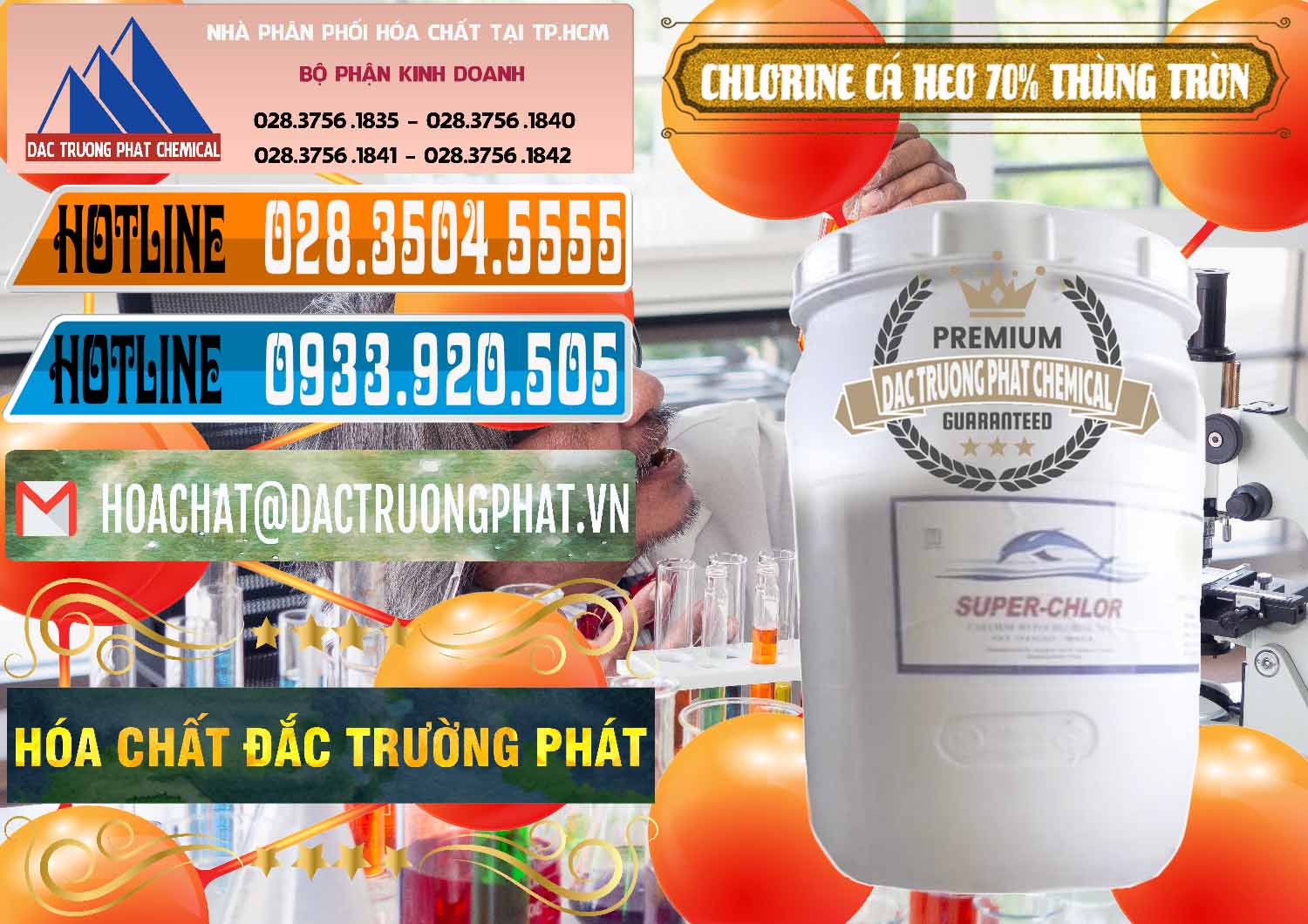 Nhà nhập khẩu _ bán Clorin - Chlorine Cá Heo 70% Super Chlor Thùng Tròn Nắp Trắng Trung Quốc China - 0239 - Phân phối _ cung cấp hóa chất tại TP.HCM - stmp.net