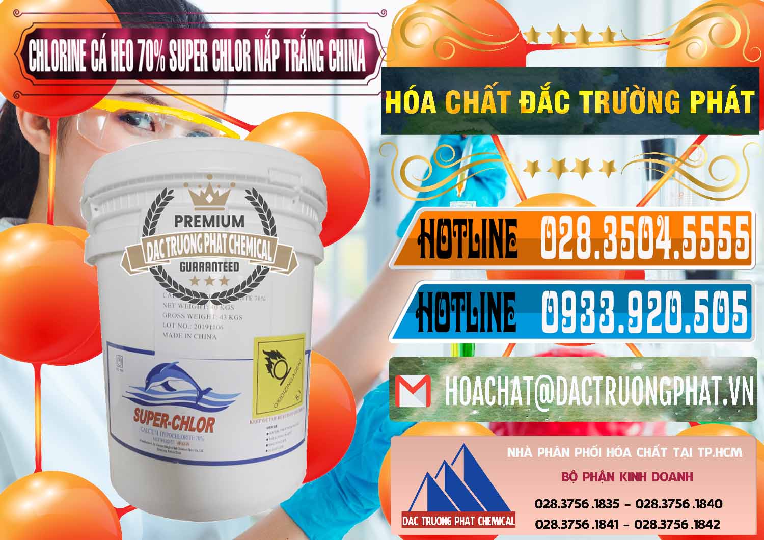 Bán và cung ứng Clorin - Chlorine Cá Heo 70% Super Chlor Nắp Trắng Trung Quốc China - 0240 - Chuyên cung cấp & phân phối hóa chất tại TP.HCM - stmp.net
