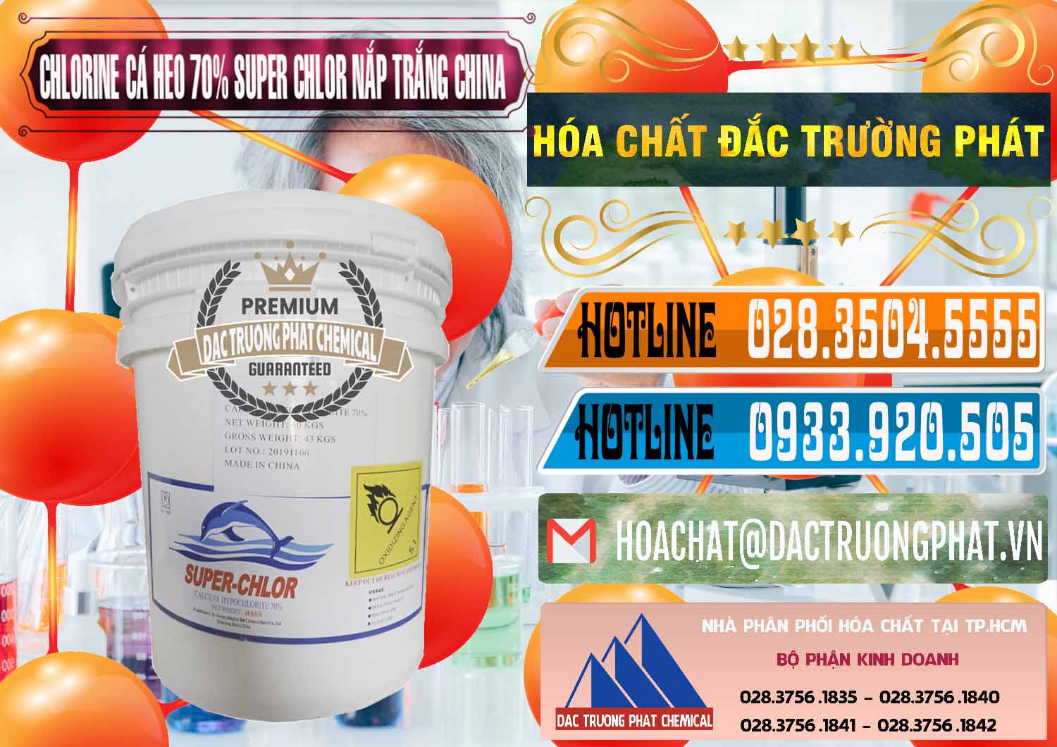 Nơi bán & phân phối Clorin - Chlorine Cá Heo 70% Super Chlor Nắp Trắng Trung Quốc China - 0240 - Phân phối và cung ứng hóa chất tại TP.HCM - stmp.net